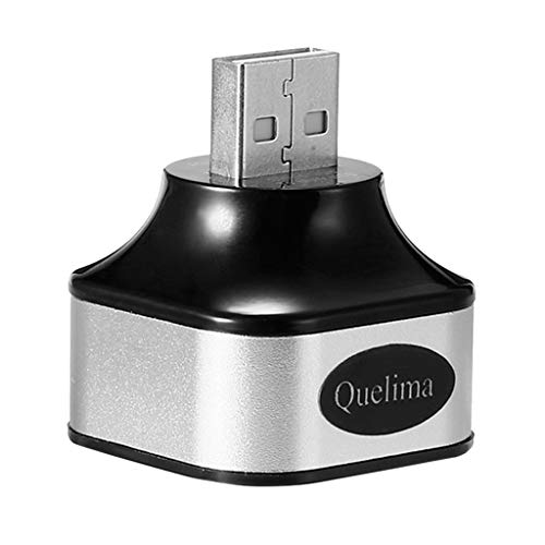 Shiwaki Quelima USB 2.0 HUB Splitter Adapter para Viajes En Automóvil con Teléfono Móvil - Plateado