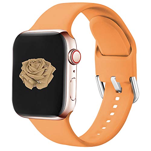 Sichen Correa de Repuesto Compatible con Correa de Reloj 44 mm 42 mm 40 mm 38 mm, Correa de Pulsera de Repuesto Impermeable de Silicona Suave para iWatch Series 6/5/4/3/2/1