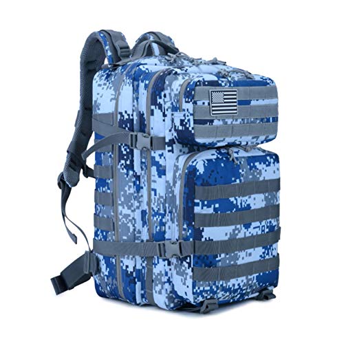 SJAPEX Mochila Táctica Militar 45L, Paquete de Asalto de Gran Capacidad para Utilidad Militar Bolsa de Emergencia, para Caza Senderismo Acampada Actividad al Aire Libre