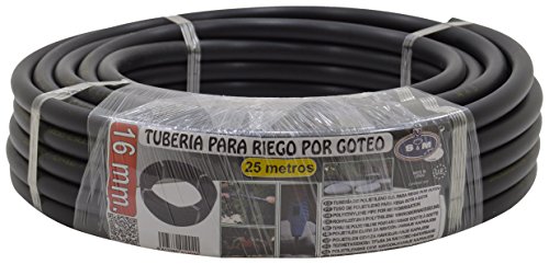 S&M 010040 Manguera Riego por Goteo, 16 mm x 25 m, Color Negro