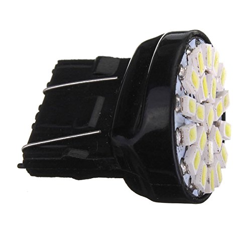 SODIAL 2 X 2W T25 3157 22 Led Luces De Freno Luz De Indicador De Posición Luz De Freno P27 / 5W Lámpara De Coche Bombilla del Coche 100-150Lm DC 12V Blanco 6000-6500K