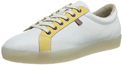 Softinos Sury585sof, Zapatillas para Mujer, Multicolor (Blanco/Amarillo 006), 37 EU