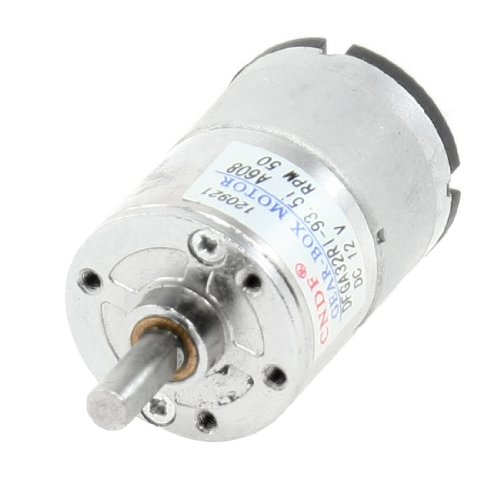 Sourcingmap a13053100ux0113 - Motor de 50 rpm 12vcc 2p diámetro del eje 6 mm 2 pines eléctrica caja de engranajes