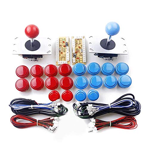 starter Joystick Buttons - Arcade DIY Kits Parts Joystick Set Botón de la Consola del Juego USB Encoder para PC China Sanwa Joystick 20Pcs Botones pulsadores