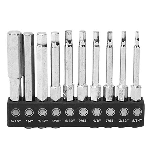 stronerliou 10PCS Brocas de Destornillador de vástago Hexagonal Brocas BST magnéticas -018 60 mm de Longitud