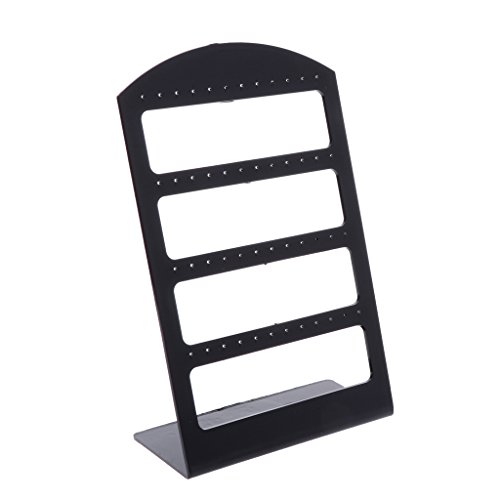 Tancyechy Pendientes Ear Studs Display Rack Stand Jewelry Showcase Organizador Holder 48 Agujeros Jewelry Holder Negro