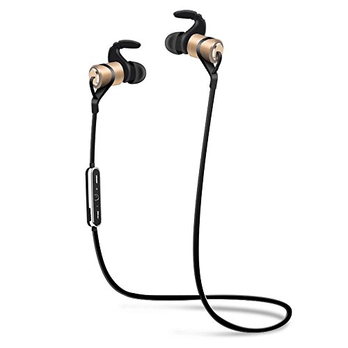 TAOKE auriculares Bluetooth D9 Auriculares Runner, auriculares Bluetooth con micr¨®fono oro