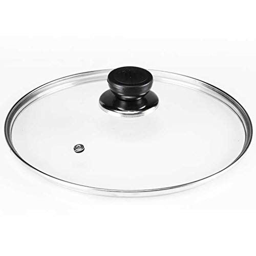 Tapaderas Tapa de sartén Reemplazo Pan Tapa Universal Cacerola Tapa Cristal Anti ScaldingTransparent Sartenes Wok Reemplazar Pot Tapas de Cocina (Size : 36CM)