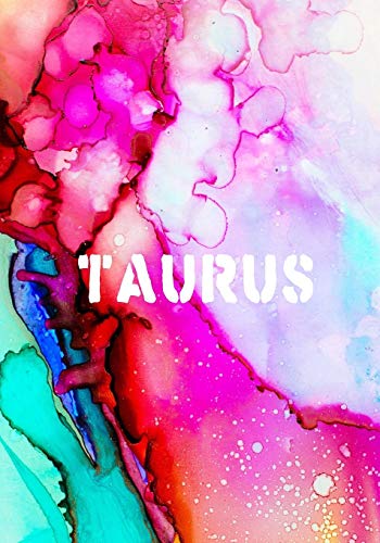 TAURUS: 7x10 wide ruled notebook : fun Birthday Gift for Taurus zodiac astrology sun sign : April 21 - May 21 [Idioma Inglés] (WATERCOLOR SUN SIGNS PRESS)