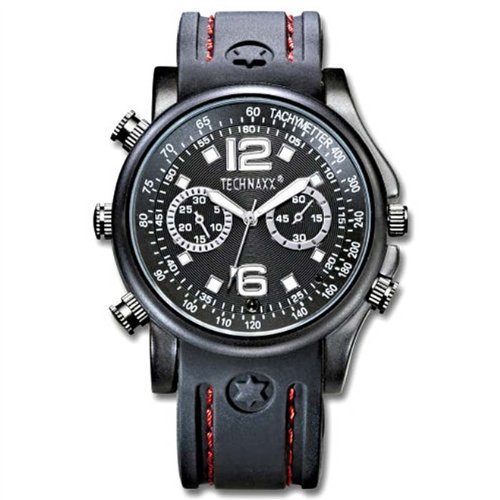 Technaxx Actionmaster - Reloj de Pulsera con cámara integrada de 4 GB, Color Negro