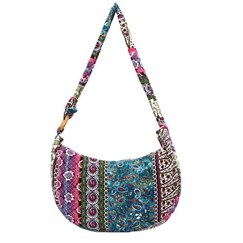 TENDYCOCO Bolso bandolera hippie Bolso bandolera de hobo bohemio Bolso bandolera