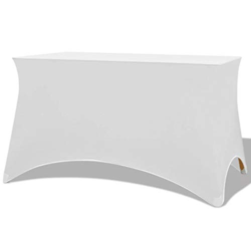 Tidyard Funda elástica para Mesa 2 uds 183x76x74 cm Blanco