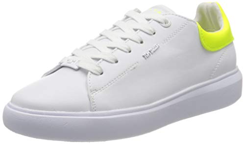 TOM TAILOR 8090601, Zapatillas, Multicolor Blanco neón Amarillo 02704, 38 EU