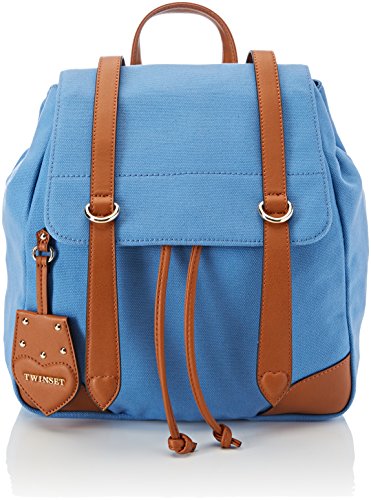 Twinset Milano Os8tad - Bolso tipo mochila para mujer, 11 x 35 x 20 cm (ancho x alto x largo) Turquesa Size: 11x35x20 cm (W x H x L)