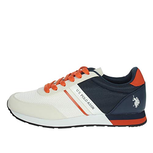 US Polo Association Brandon, Zapatillas de Gimnasia Hombre, Multicolor (Off/Dk Bl 028), 42 EU