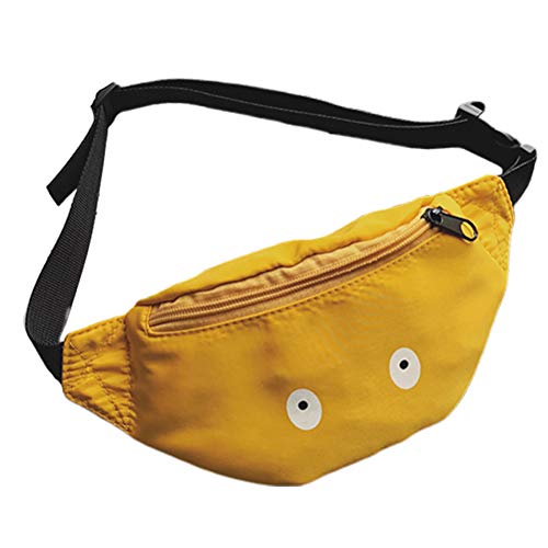 VALICLUD Riñonera para niños Novedad Divertido Ojos pequeños Riñonera Personalidad Ocio Cinturón Monedero Bolsa Cadera Bolsa (Amarillo)