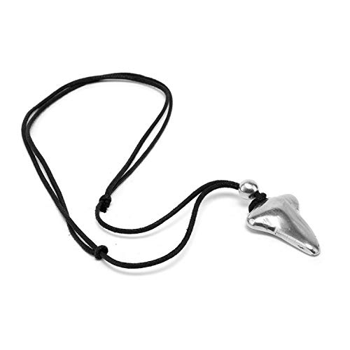 Vestopazzo ALM2002 – Collar para hombre con colgante de diente de tiburón, 100% de aluminio reciclado