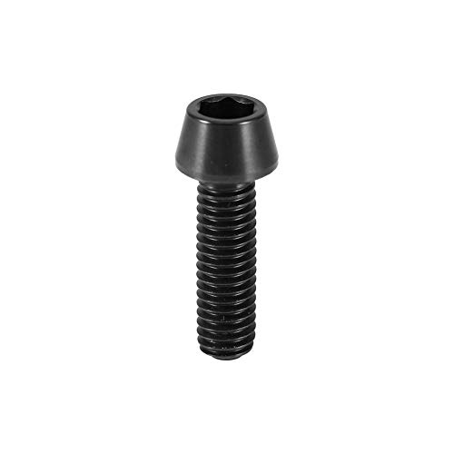 VGEBY1 Tornillos de Cabeza cónica de Titanio Ti, Titanio GR5 / TC4 Tornillos de Cabeza cónica antioxidantes de Alta Resistencia Tornillos de Ciclismo Accesorio(M6 x 16mm-Negro)