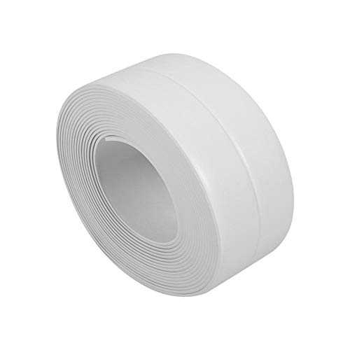 Vifer Sealing Strip Sellado autoadhesivo para baños y paredes para Strip Sink Basin Edge Trim Kitchen 3.2M(38mm-Blanco)