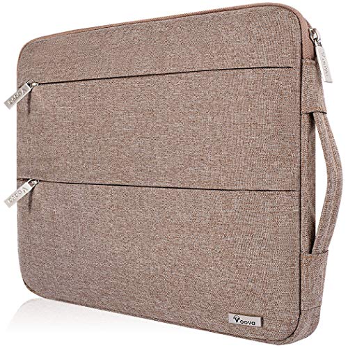 Voova 13 13.3-13.5 Pulgadas Funda Ordenador Portátil, Maletín Impermeable para MacBook Air 13/Macbook Pro13/Macbook Pro 13 Touch Bar/2019 Surface Laptop 3/2/Surface Book 2,XPS 13 con Asa,Caqui