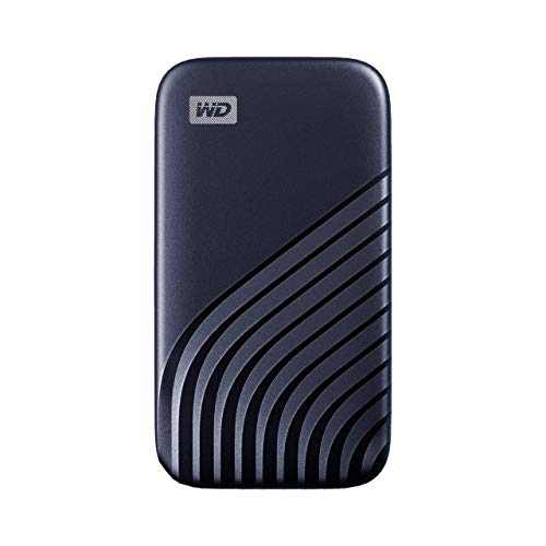 WD My Passport SSD 1TB - tecnología NVMe, USB-C, velocidad de lectura hasta 1050MB/s & de escritura hasta 1000MB/s - Azul medianoche