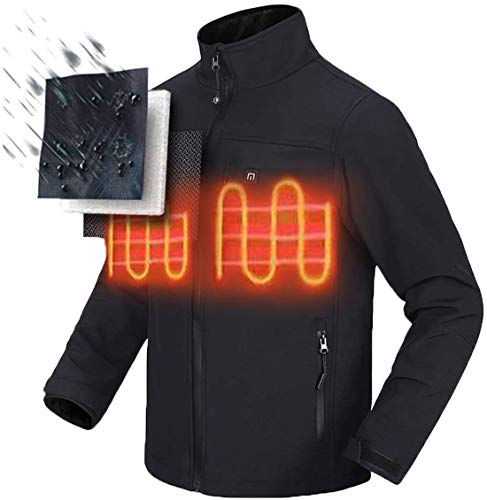 WERFFT Climatizada eléctrica Camisa de calefacción térmica Ropa Caliente a Caballo Ropa de la Ropa de Seguridad con batería y Cargador de EE.UU,XXXL