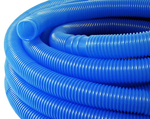 WilTec Manguera Piscina Azul con Manguitos 38mm 12m 190g/m Tubo plástico Piscinas jardín Fabricado en Europa