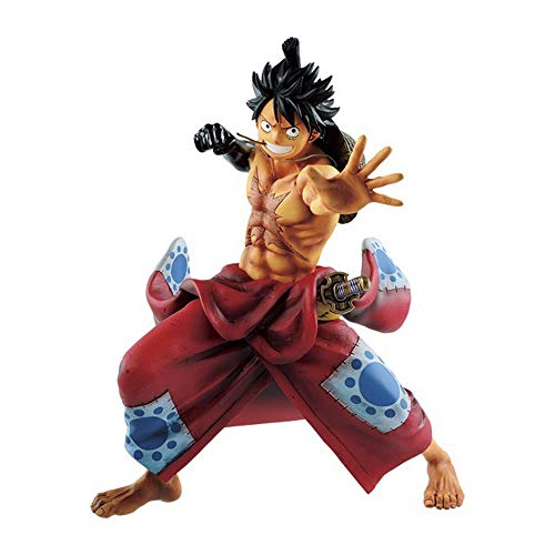 WISHVYQ One Ped Anime Model Monkey D. Luffy Kimono Wano País Color Armado Figura Alto Calidad Ornamento Estatua Muñeca Modelo Modelo Modelo Altura 21 cm