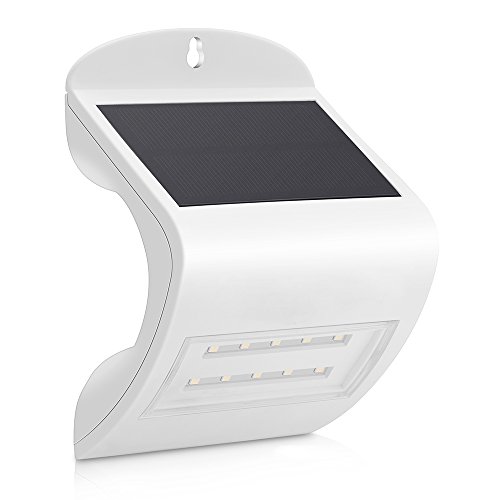 Wonderlamp Aplique Solar Con Sensor De Movimiento Integrado, 2 W, Blanco, 10 x 13.9 x 6.8 cm