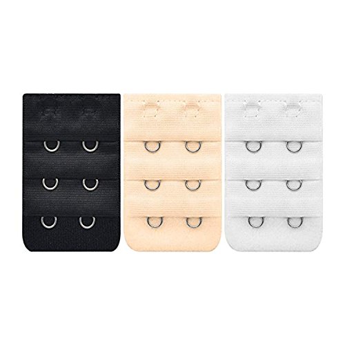 XCSSKG Lady 2 x 3 ganchos y cinta de ojos extendida extensión de sujetador (3 piezas) (mixto)