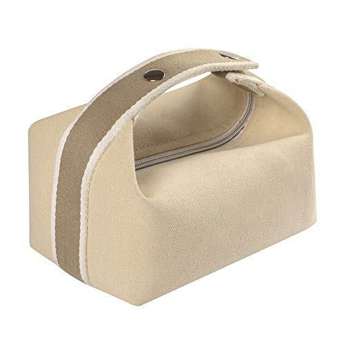 XIANWFBJ Bolsa De Almacenamiento De Cosméticos De Viaje, Nueva Bolsa De Almacenamiento De Cosméticos De Lona De Gran Capacidad Portátil Impermeable (Multicolor Opcional),Blanco