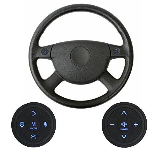 XISEDO Botones de Control del Volante Botones Externos para el Control del Volante 10 Teclas Control Remoto Inalámbrico Universal para Autoradio, Navegador GPS, Reproductor de DVD