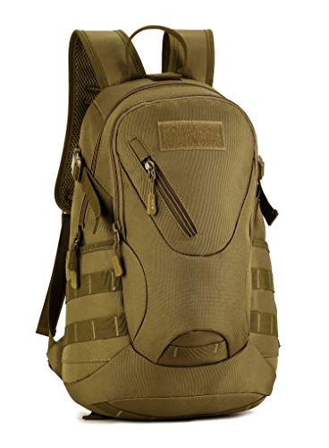 Yakmoo Mochila de Asalto 20L Estilo Militar Táctico Molle Sistema Bolsa de Estudiante Impermeable al Aire Libre