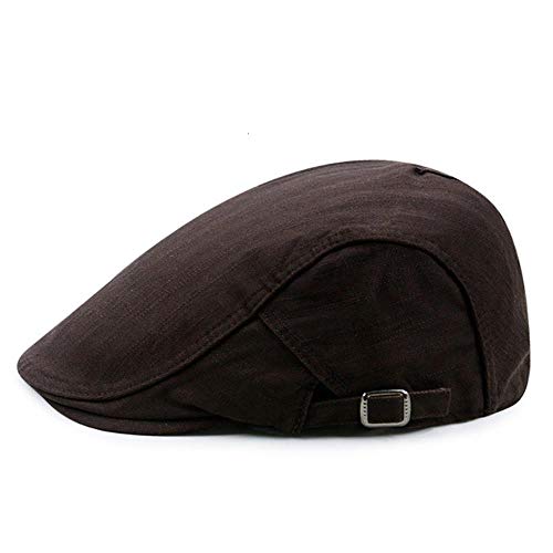 YDY 55-59 cm 60-63 cm Big Head Man Ivy Cap masculino Casual Newsboy Sombrero en blanco plano pintor gorros hombres tamaño grande boina gorros de boina de café profundo, 55-59 cm