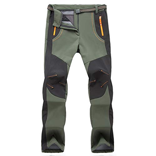 YiLianDa Pantalones de Trekking Softshell Pantalones Impermeables Resistente Pantalones de Escalada