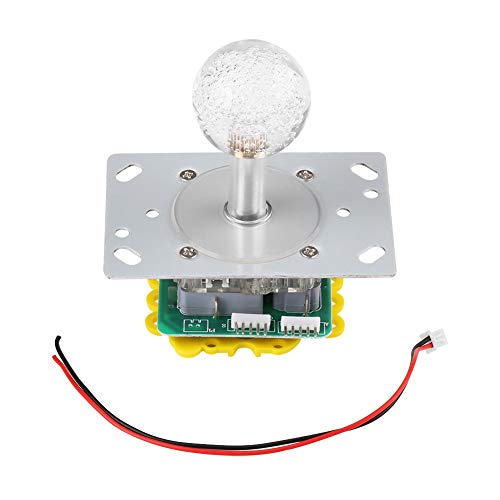 Yivibe Joystick de microinterruptores de 5 Pines, Piezas de Juego de Arcade de 8 a 4 vías, LED de Colores para Paneles de Control para Juegos