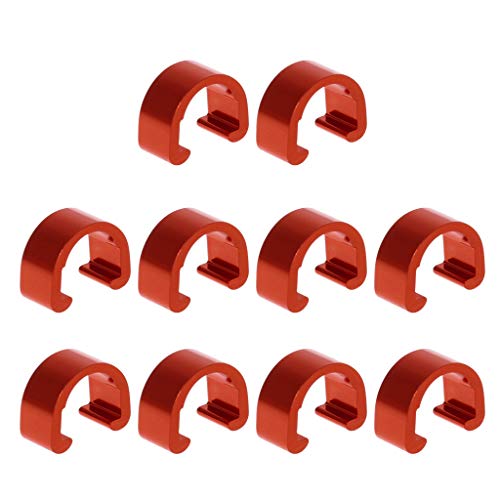 YOYOHO 10pcs Bicicleta Bicicleta Ciclo MTB C-Clips Hebilla Manguera Freno Engranaje Cable Carcasa Guía