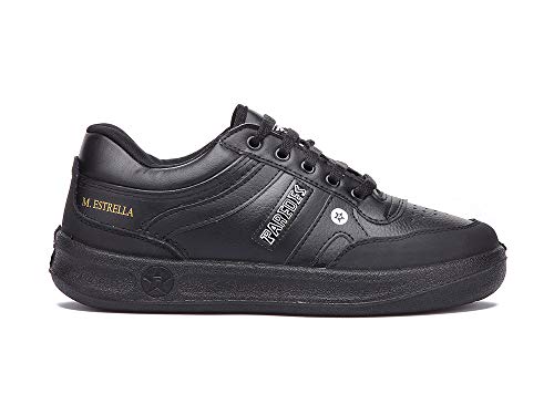 Zapatilla Soft Negro Paredes Estrella - Cordones - Talla 48