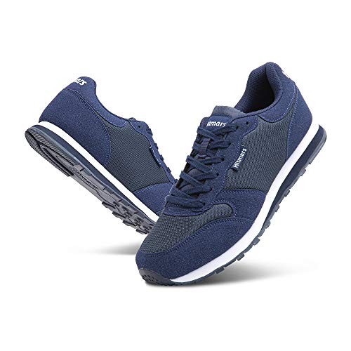 Zapatillas Hombre Mujer Casual Sneaker Gimnasio Cómodos Clásico Zapatos Deportivas Running Azul 2 Talla 43