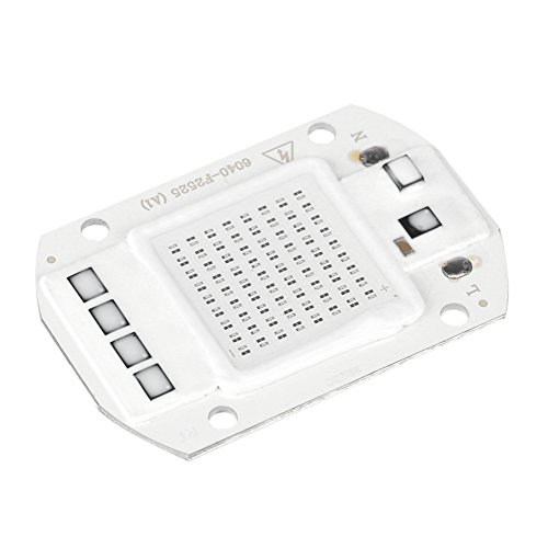 Zerodis Chip de COB 50 W Led Chip de Fuente de luz Componentes de emisor de luz de Intensidad súper Brillante para DIY Grow Light, Veg de Planta de Interior y Bloom AC220V(Luz Azul)