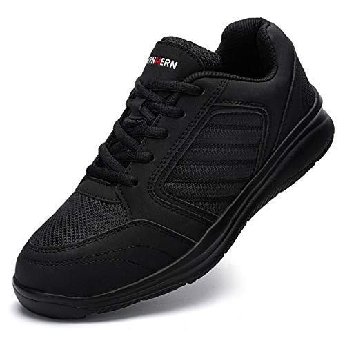 Ziboyue Zapatos de Seguridad Hombre Mujer Impermeable Calzado de Trabajo con Punta de Acero Ligeros Transpirable Zapatillas de Seguridad (Negro clásico,40 EU)