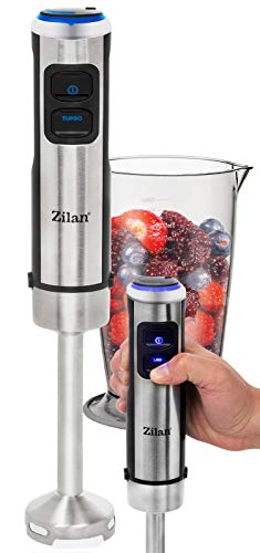 Zilan, Batidora de inmersión,Mezclador de inmersión con base - 850W, acero inoxidable, INOX - Con mango ergonómico - cuchillas de acero