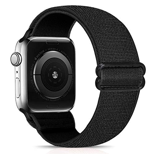 Zoholl - Pulsera elástica compatible con Apple Watch 38 mm 40 mm 42 mm 44 mm Cozy Soft Sport Elastic Stretch Mujeres Hombres Banda de repuesto Serie iwatch 1 2 3 4 5 6 Se Sport + Edition