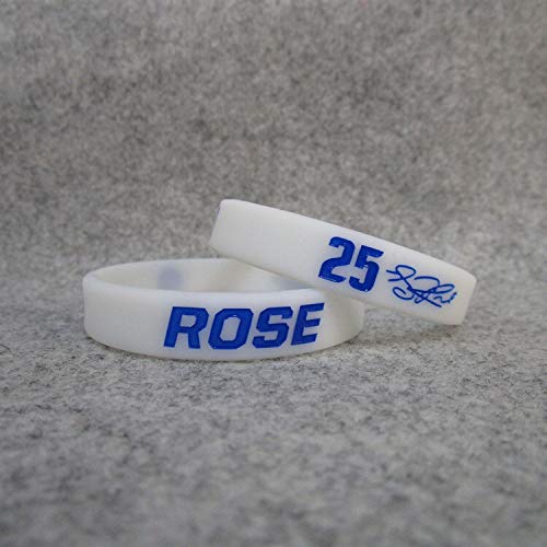 ZWH Pistón 25 Derrick Rose Firma Pulsera Deportiva Muñeca de Plata Joyería de Ferry Rose Bibi Owen (Color : K A Set of 2 Pack)