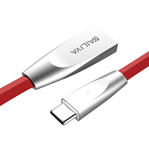 1Pc 1. 8M USB Type- c USB- C Línea de Carga para teléfonos móviles Diseño rombo Línea de Datos de Carga rápida (Rojo)