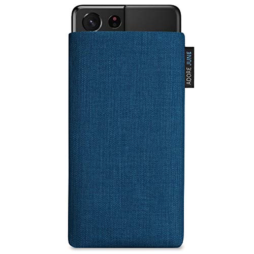 Adore June Classic Azul-Océano Funda Compatible con Galaxy S21 Ultra, Material Resistente Efecto Limpiador de Pantalla