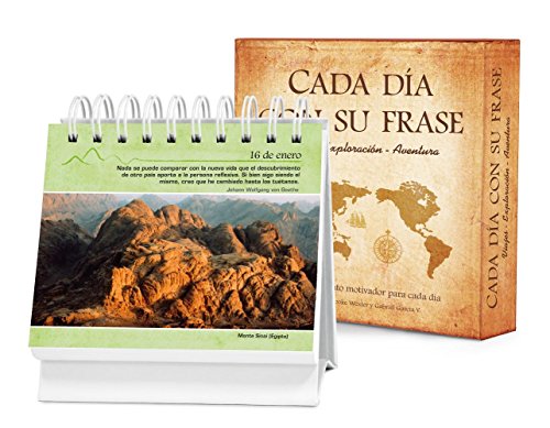 Cada Dia Con Su Frase Viajes Exploracion Aventura: Un Diario Quotebook En Practico Formato de Escritorio