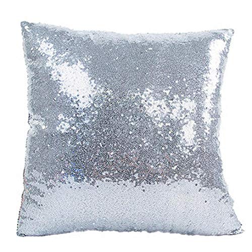 Cojín 40 * 40 de la Sirena del Brillo de Lentejuelas de Almohada con Funda de Almohada Almohada Cubierta Decorativa Decorativos Sofá