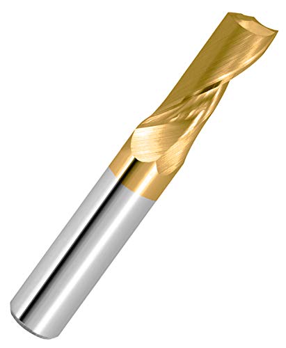 Corintian VHM - Fresa de aluminio con revestimiento TiN de un filo para espejo corto, diámetro de 4 mm, para aluminio y plástico