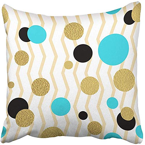 Cushion Cover 45 * 45cm Pillow Covers Print Pink Circle Classic Dotted Gold Glitter Pattern Polka Dot Ornate Black Christmas Turquoise Round Polyester Zippered